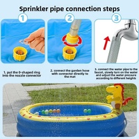 Aufblasbare Spritzmatte für Draußen Kinder-Wasserbecken Sprinkler Hai-Design