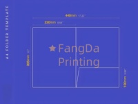 Fábrica de Fangda, venta al por mayor de papel, carpetas de archivos de documentos, logotipo personalizado, soporte de presentación de papel A4 con ranura para tarjeta de visita