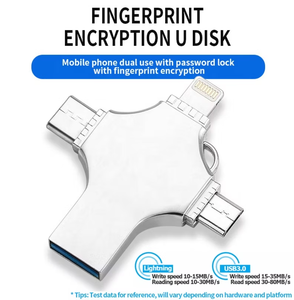 แฟลชไดรฟ์4 in 1 OTG USB สำหรับ iPhone Android Type-C และ PC pendrive มัลติฟังก์ชัน USB C - Product Image 2