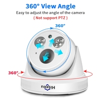 Sistem Kamera Dome Poe Kit Kamera Keamanan Dalam Ruangan Penglihatan Malam Sudut Lebar 3MP 5MP H.265 NVR CCTV dengan Aplikasi XMeye
