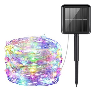 <span class=keywords><strong>Guirlandes</strong></span> <span class=keywords><strong>lumineuses</strong></span> <span class=keywords><strong>solaires</strong></span> en fil de cuivre pour Noël, ambiance festive, décoration extérieure de cour, lumières féériques étanches avec télécommande - Product Image 5