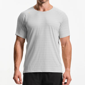 Camiseta Deportiva de Manga Corta para Hombre, Corte Ajustado, Spandex/Poliéster, Impresión por Sublimación con Logotipo Frontal, Secado Rápido, Verano, MOQ Bajo - Product Image 2