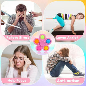 Vente en gros : Jouet anti-stress pour enfants, Finger Top musical à bulles à cinq feuilles, coloré, avec logo personnalisé, modèle Pioneer - Product Image 6
