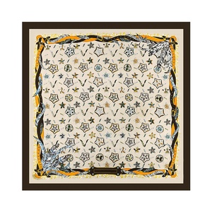 Écharpe carrée en polyester à fleurs, style coréen, tendance, polyvalente, 70 % polyester, cravate haut <span class=keywords><strong>de</strong></span> gamme à pois pour femme - Product Image 5