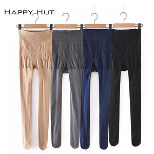 Leggings Happy Hut para Mujer, Talla Grande, Cintura Alta, 250D, Opacos, Transpirables, Tejidos, Color Azul Marino, N5499 - Product Image 2