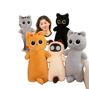 EN STOCK Peluches Douces et Adorables Kawaii Animaux Chat Jouets Oreillers Bébé Enfants Noël Longs Jouets en Peluche Chat - Product Image 1