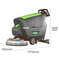 Nettoyeur de sol électrique LVTONG 530 mm avec balai essoreur de 890 mm, efficacité 2100/h, réservoir de solution de 60 L
