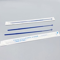 Pipettes d'inoculation jetables en PP souple stériles sans DNase/RNase, bleues, individuelles, en plastique, pour microbiologie, conformes ISO13485