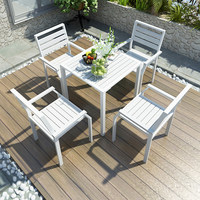 Ensemble de table et chaises de salle à manger pour balcon extérieur, style européen, en fer, imperméable, résistant au soleil, pour villa, terrasse, hôtel
