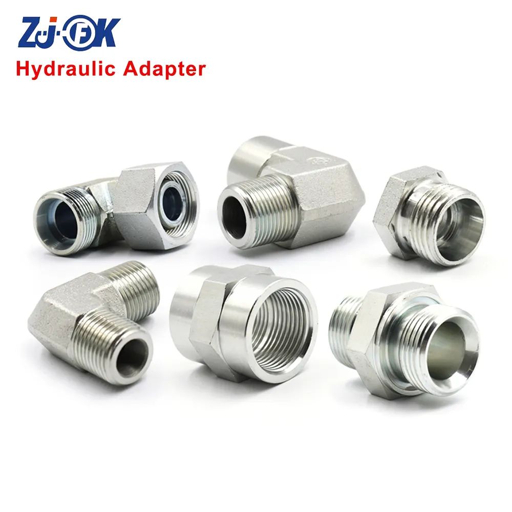 Zhuji Feike Professional Factory OEM ODM Swivel Nut Hydraulic Tube Fittings Customized Zinc Galvanized Hydraulic Adaptor