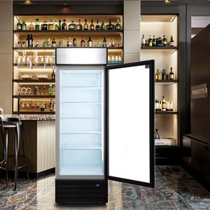 Réfrigérateur à bière électrique avec <span class=keywords><strong>porte</strong></span> en verre verticale, affichage de la lumière LED, compresseur frais, pour la maison ou le bar - Product Image 1