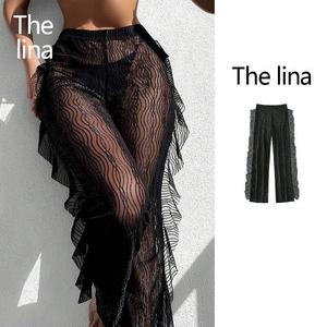 Venta caliente moda nuevo Color sólido mujeres una pieza traje de baño pantalones joyería ecológico secado rápido 1 pieza playa cubierta traje de baño - Product Image 2