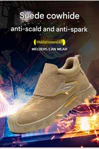 Bottes de travail pour hommes en cuir <span class=keywords><strong>avec</strong></span> embout en acier confortables Bottes de sécurité <span class=keywords><strong>avec</strong></span> embout de sécurité - Product Image 5