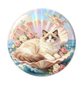 Broche bouton personnalisée avec image, badge décoratif pour sac à dos, cadeau de vacances - Product Image 1