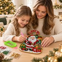 Peinture diamant acrylique double face Bonhomme de neige de Noël, forme personnalisée, décoration de vacances, ornement DIY style américain