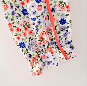 Listo para enviar niñas pequeñas Coral suave leche vestido de seda estampado Floral manga larga tejido <span class=keywords><strong>saco</strong></span> de dormir <span class=keywords><strong>pijama</strong></span> para <span class=keywords><strong>invierno</strong></span> primavera - Product Image 4