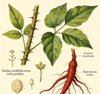 Racine de mûrier séchée, arôme herbal terrestre doux, matière première pour colorant rouge naturel, teinture alimentaire et textile, soin quotidien et conditionnement de la peau
