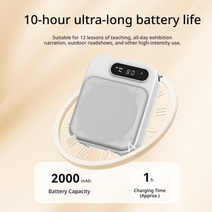 वायरलेस लैवेलियर माइक बीटी वॉयस एम्पलीफायर मिनी स्पीकर 5w 2000mah u-डिस्क चुंबकीय पुस्तकालय बुकस्टोर पढ़ने के लिए लेखक बात - Product Image 4