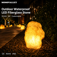 Lampe LED MOMOVALLEY pour aménagement paysager, texture pierre naturelle, éclairage de chemin, extérieur, étanche, décorative, jardin, parc
