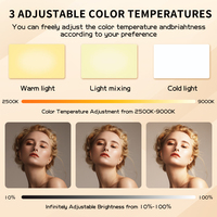 Mini Lampe de Remplissage LED Rechargeable 1500mAh, Clip Téléphone Mignon Portable pour Streaming en Direct, Maquillage, Éclairage Webcam et Appels Zoom