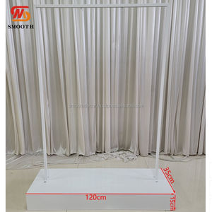 SMOOTH IRON Portable Backdrop Flower <b>Stand</b> <b>Pipe</b> and Drape for Wedding Decorations - Product Image 2