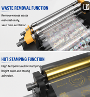 Machine de suppression des déchets UV DTF pour l'impression d'étiquettes en cristal, équipement de finition par laminage et estampage à chaud
