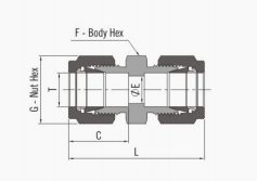 Raccords à Compression Forgés de <span class=keywords><strong>Type</strong></span> Swagelok Parker en Acier Inoxydable SS316 de Haute Qualité avec Surface Polie 1/4" OD pour Applications Chimiques - Product Image 4