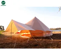 Kare döken veya gölgelik 5m açık pamuk kanvas çan kamp çadırı 6 kişi 2019