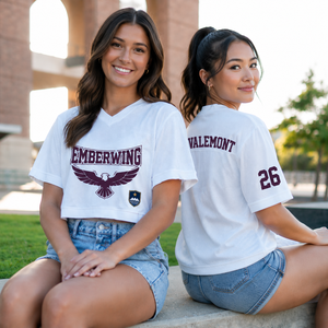 Camiseta Corta de Fútbol Estilo Vintage para Mujer, Ropa Deportiva Urbana, Camiseta de Manga Corta para Fanáticas del Fútbol, Estilo Holgado - Product Image 1