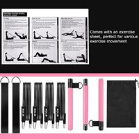 Entraîneur de Yoga Portable, Kit de barre de Pilates, exercice de Fitness, bâton de Pilates réglable, bande de résistance avec sangle de pied