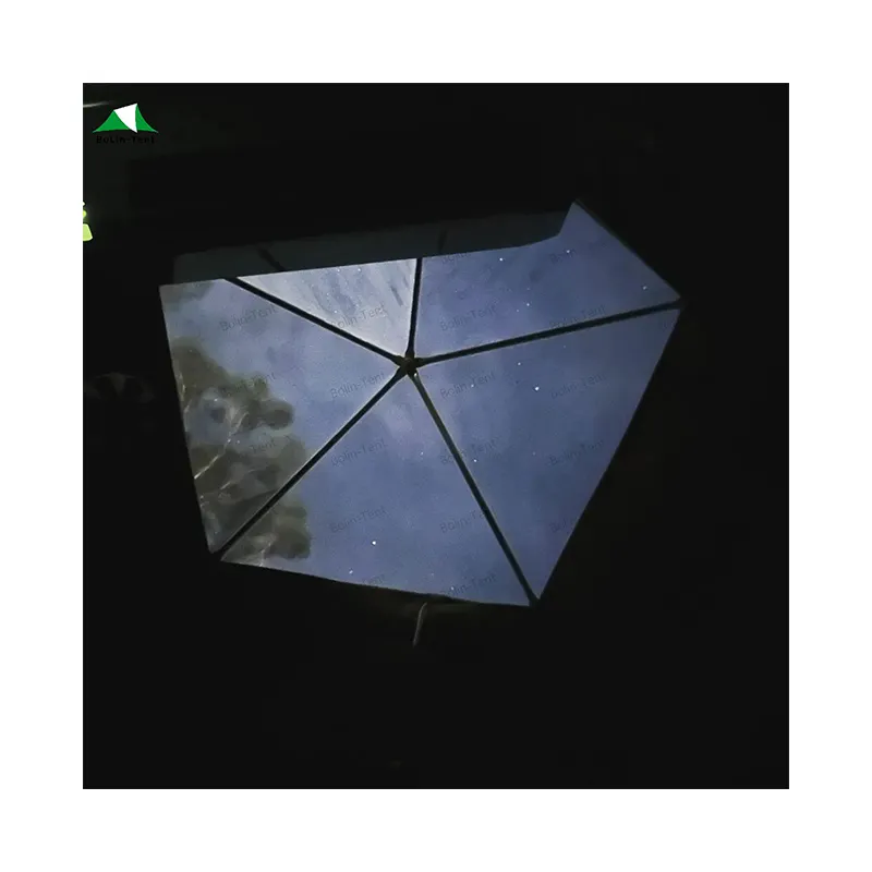 Lusso collegato campeggio famiglia del globo del partito tenda a cupola geometrica con lucernario trasparente