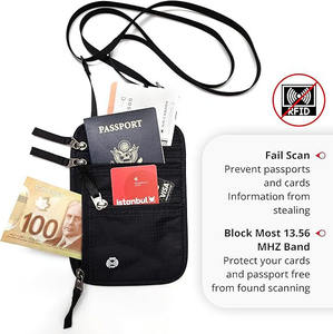 Portefeuille de cou multifonctionnel en nylon imperméable de style national, personnalisable, portable, pour les voyages, toutes saisons, organiseur de passeport - Product Image 6