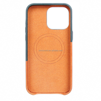Étui de téléphone magnétique en cuir véritable Sinco Wholesale Orange, fabriqué en usine, pour iPhone 15 17 Pro Max