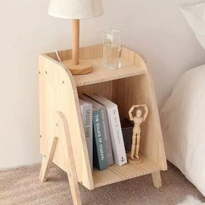 Nordic Wooden Nightstand With Storage <b>Shelf</b> For Bedroom <b>Bedside</b> Use - Product Image 1