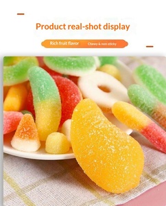 Bonbons gélifiés en gros, deux couleurs, en forme de cœur, enrobés de sucre, saveurs de fruits assorties, bonbons gélifiés moelleux et masticables, bonbons en vrac, OEM - Product Image 5