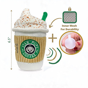 Jouet à mâcher interactif pour chien en peluche, design tasse à café, écologique, avec son couineur et saveur originale, vente en gros - Product Image 1