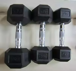 ดัมเบลหกเหลี่ยม2.5 5 8 10 25 50 <span class=keywords><strong>70</strong></span> 75 100 <span class=keywords><strong>kg</strong></span> ปอนด์20lb 50kg ปอนด์50kg หนักหนักอุปกรณ์การฝึกอบรมยางหุ้มด้วยยาง - Product Image 4