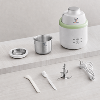 Robot de Cocina Eléctrico de Acero Inoxidable para Bebés, Vaporizador, Licuadora, Procesador de Alimentos en un Solo Paso, Triturador de Purés, Máquina Inteligente Automática para Bebés de Todas las Etapas