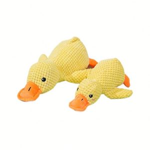Juguete de Peluche para Perros, Compañero para Dormir, Patito Amarillo Resistente a Mordidas, Herramienta para Masticar y Aliviar el Estrés, Juguete para Gatos - Product Image 6