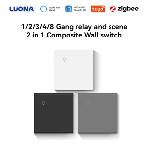 Nouveau Interrupteur Intelligent Haut de Gamme Tactile 4 Gangues Zigbee pour Maison Connectée, Contrôle à Distance par APP, Interconnexion Multi-voies, Interrupteur de Scène Veille/Réveil - Product Image 1