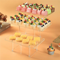 Ensemble de buffet en acrylique, supports à nourriture, plateau de service, supports à gâteaux pour gâteaux de mariage, support en acrylique et pour cupcakes