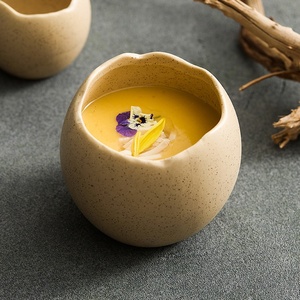 Eggshell <b>Ceramic</b> Bowl Pastoral Microwave Safe Home Use <b>Egg</b> Custard Steaming Bowl Creative Hotel Specialty Tableware Novelty - Product Image 1