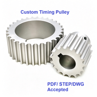 Pulley Timing Presisi Tinggi Kustom Aluminium HTD 3M 15 Gigi dengan Lebar Hub dan Alur Kunci yang Dapat Disesuaikan untuk Sistem Penggerak Mesin Otomatis