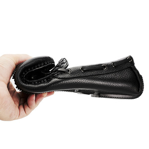 Chaussures pour hommes 100% cuir de vache, mocassins tressés de haute qualité, mocassins plats réversibles de luxe, automne, evergreen - Product Image 2