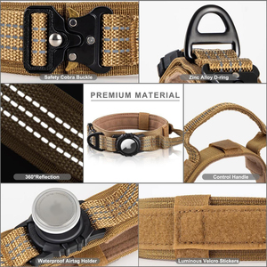 2025 tahan air taktis nilon hewan peliharaan kerah AirTag casing pelindung elegan desain Modern gesper logam rilis AirTag pemegang hewan peliharaan - Product Image 3