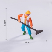 Cadeaux d'artisanat en PVC de la ferme Weijin, ornements d'animaux en plastique de bricolage de paysage: agriculteurs, chevaux, vaches, canards, porcelets, chèvres