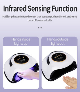 סלון באיכות גבוהה מניקור מייבש: 180w powerhouse, משולבת + הוביל, חיישן אינפרא אדום, לשאת ידית & Uem תמיכה - Product Image 4