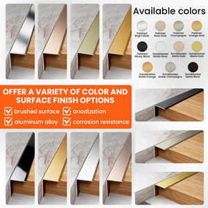 Profilé en aluminium flexible en forme <span class=keywords><strong>de</strong></span> L personnalisé pour les transitions murales et <span class=keywords><strong>de</strong></span> sol et la protection des coins, moulage métallique moderne - Product Image 5