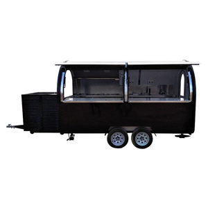 Outdoor Mobile Trailer Fully Equipped Mobile Kitchen Taco Coffee Street Food Truck Double Axles Round Shape Customized Cart - Product Image 1