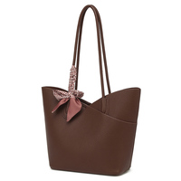 Maßgefertigte Einfarbige Damenhandtaschen Schlichtes Design Große Kapazität Tragetasche Reißverschluss-Geldbörse Litschi-Muster Schultertasche Großhandel